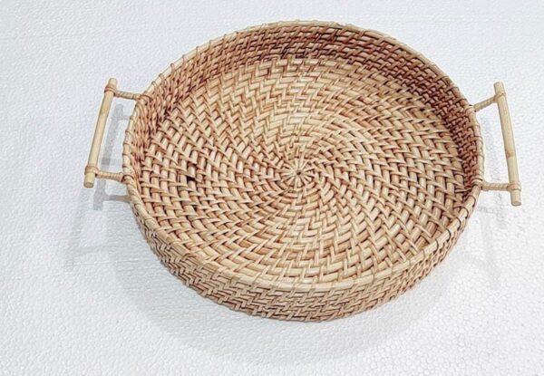 Cane round Serving Tray