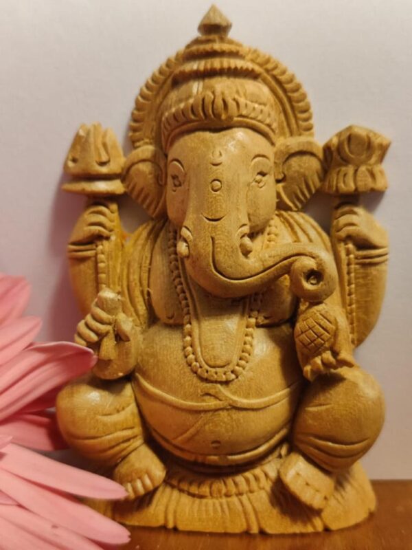 Shivani wood Ganesh Idol 1